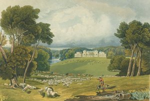 View of Holkham Hall, Norfolk, Engraved by Robert Havell, 1818 by Elizabeth Blackwell