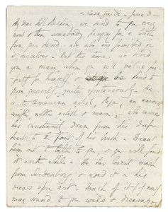 Autograph Letter to John Ruskin, Casa Giudi, Florence, 3rd June 1859 by Elizabeth Browning