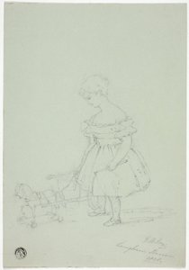Girl with Toy Horse at Langham House by Elizabeth Murray