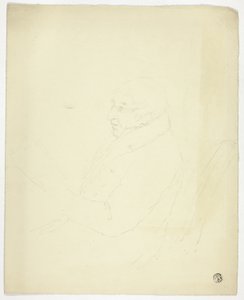 Profile of Man with Glasses Reading by Elizabeth Murray