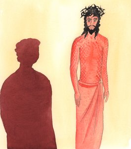 A person who bears pains and humiliations in patience, out of love for Christ, is like Him Who was wounded for our sake. by Elizabeth Wang