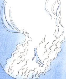 Children of God are at play in His Presence, it seems, amongst the tendrils of flame with which the Father reaches out from the great, bright fire of the Godhead
