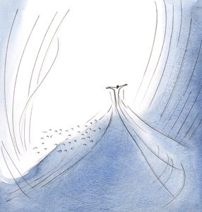 Christ comes out from the heart of the Father, out to reach us who are so far from God. He draws us into the Divine Embrace. by Elizabeth Wang