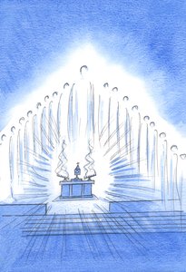 Christ is present with His Holy Angels at our Novena and Benediction; and Our Lady delights in our unashamed affection, 2002 by Elizabeth Wang