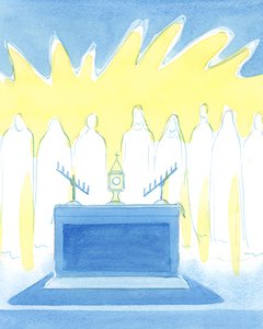 Christ loves to bring His friends refreshment and new courage through His Real Presence in the Blessed Sacrament by Elizabeth Wang