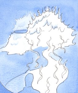 I was shown a representation of the Godhead: a mountain of fire, the top of which moved towards me and touched me with Divine sweetness