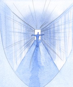 In the journey through dying and death (as through a bright corridor) the naked soul trusts in the Holy Spirit within
