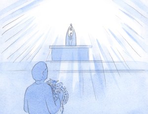 It seemed as though we carry armfuls of pearls and rubies, for God the Father: Jesus is our thanks, praise, reparation and plea. by Elizabeth Wang