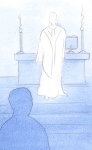 Jesus was present amongst us at Mass, robed as a priest, turning towards us to lead us into prayer