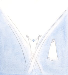 Our Blessed Lady had been a living tabernacle for Christ, but I saw her standing at one side, head bent in humility.
