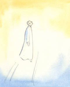 Pope John Paul II soars on high, after his death, proceeding swiftly into Heaven, so complete was his union with God, and so great his holiness, simplicity and purity