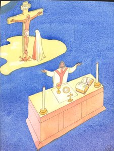Through the Eucharist, which was instituted at the Last Supper, the Sacrifice of Calvary is re-presented in every generation.