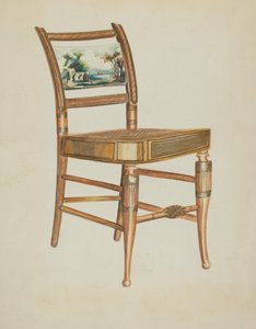 Chair with Hudson River Scenes by Ella Josephine Sterling