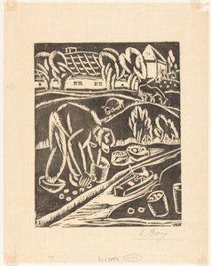 Farm by Else Berg (signed by artist)