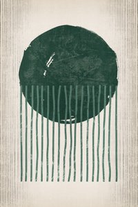 Deep Green Falling Lines