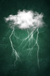 Green Lightning Storm