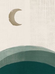 Serene Green Moonscape