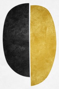 Textured Gold Black Abstract