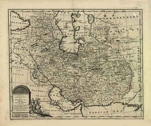 New and accurate map of Persia, with the Safavid and Mughal Empire by Emanuel Bowen