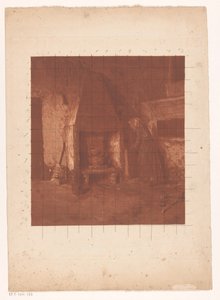 Peasant Woman Standing by a Hearth by Emanuel Samson van Beever
