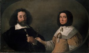 John Tradescant the Younger and Hester, his Second Wife by Emanuel de Critz