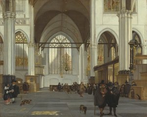 Interior of the Oude Kerk, Amsterdam, 1659 by Emanuel de Witte