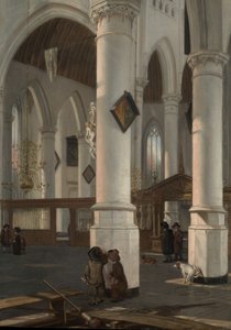 Interior of the Oude Kerk, Delft, probably 1650 by Emanuel de Witte