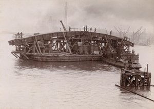 Construction of Vauxhall Bridge, London by Emberson and Sons