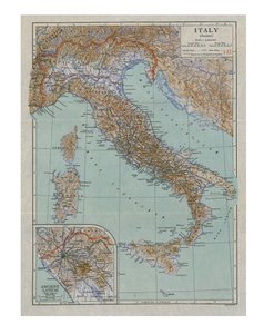 Map of Ancient Italy, c. 1910s