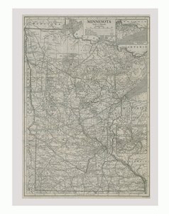 Map of Minnesota, USA by Emery Walker