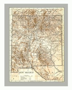 Map of New Mexico by Emery Walker