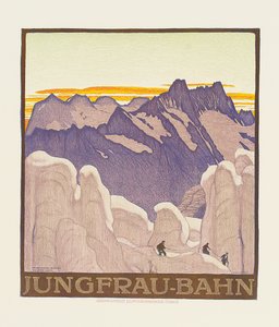 Jungfrau-Bahn, poster advertising the Jungfrau mountain railway