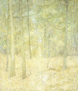 A Woodland Scene by Emil Carlsen