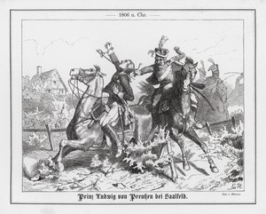 Death of Prince Louis Ferdinand of Prussia at the Battle of Saalfeld by Emil Huenten