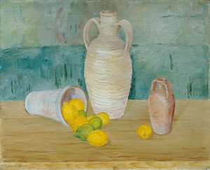 Still Life with Stone Jugs and Lemons
