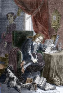 Portrait of the French writer Paul Scarron with his wife Francoise d