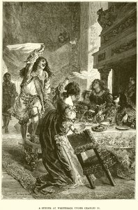 A Supper at Whitehall under Charles II by Emile Antoine Bayard
