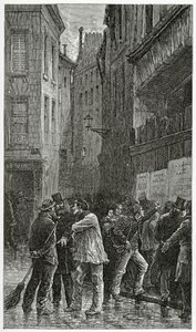 Les Affiches - Illustration from Histoire d’un Crime by Emile Antoine Bayard