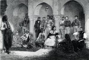Miss Tinne with her House Staff, Algiers
