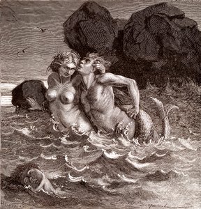 The mermaid by Emile Antoine Bayard
