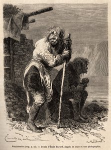 Two old Eskimo women, wearing the costume of Greenland women, engraved after Emile Bayard