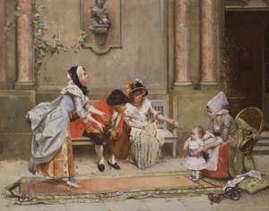 The First Steps by Emile August Pinchart