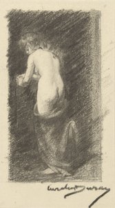 Study of a Naked Woman, Seen from the Back by Charles Emile Auguste Carolus Duran