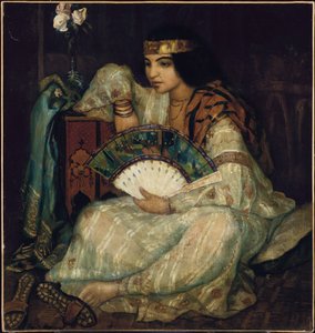 A Seated Oriental Beauty