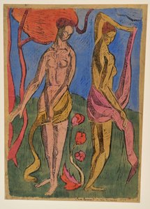 The Nymphs: Bathers with Red Flowers