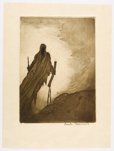No. 11 - “The veil, as it parted, revealed in two hands a stick, a stone torn from the paths, then a long nail like the bolt of a door.”