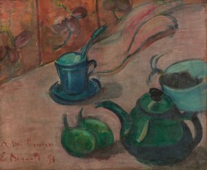 Still Life with Teapot, Cup and Fruit by Emile Bernard