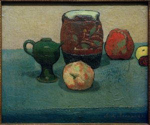 Still Life with Stone Jug and Apples