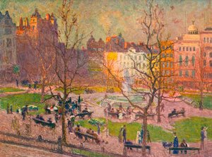 March Sunshine, Leicester Square by Emile Claus