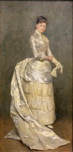 Portrait of Mrs. Claus in her wedding dress by Emile Claus
